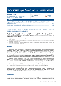 Boletín Epidemiológico Semanal. 2014. Volumen 22, número 12