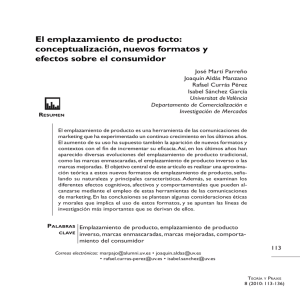 El emplazamiento de producto: conceptualización