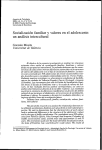 Socialización familiar y valores en el adolescente