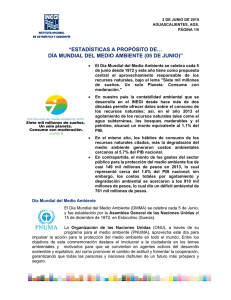 estadísticas a propósito de… día mundial del medio