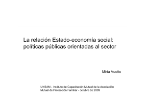 La relación Estado-economía social: políticas públicas