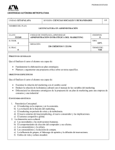 Administración estratégica del Marketing