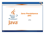 Java Persistance Persistance API