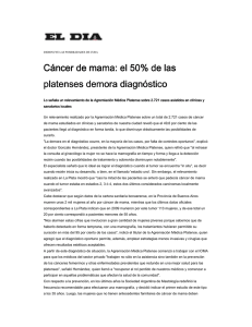 Cáncer de mama: el 50% de las platenses demora
