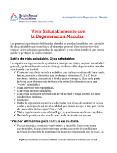 Vivir Saludablemente con la Degeneración Macular