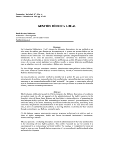 gestión hídrica local - Portal electrónico de Revistas Académicas de