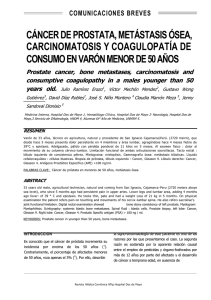 cáncer de prostata, metástasis ósea, carcinomatosis y coagulopatía