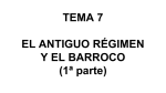 TEMA 7 EL ANTIGUO RÉGIMEN Y EL BARROCO
