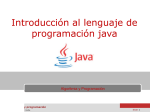 Introducción al lenguaje de programación java
