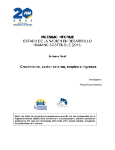 Crecimiento, sector externo, empleo e ingresos
