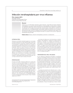 Infección intrahospitalaria por virus influenza