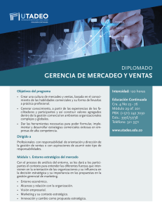 gerencia de mercadeo y ventas