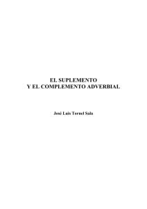 el suplemento y el complemento adverbial