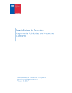 Reporte de Publicidad de Productos Escolares