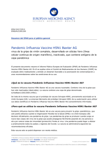 Pandemic Influenza Vaccine H5N1 Baxter AG - EMA