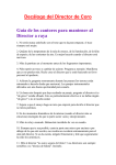 Decálogo del Director de Coro Guía de los cantores para