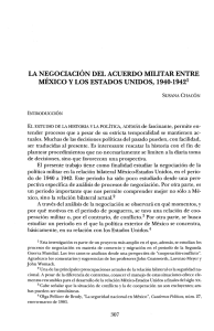 la negociación del acuerdo militar entre méxico y los estados unidos