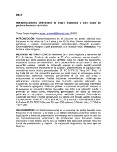 ME-2 Rabdomiosarcoma embrionario de hueso mastoideo y o&iacute;do