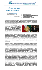 ¿Cómo cierra el sexenio de FCH? - Consultores Internacionales, SC