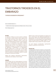 TrAsTornos Tiroideos en el embArAzo