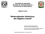 Historia del Álgebra Lineal (Presentación) - DCB