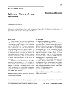 Influenza: Historia de una enfermedad. - Revista Biomédica