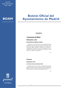 BOAM Boletín Oficial del Ayuntamiento de Madrid