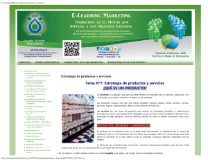 E-Learning Marketing: Estrategia de productos y servicios