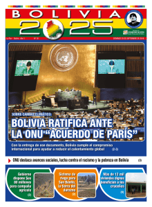 bolivia ratifica ante la onu “acuerdo de parís”