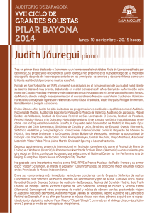 Judith Jáuregui piano - Auditorio de Zaragoza