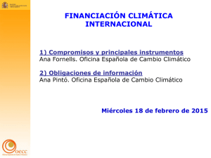 Financiación Climática Internacional. Ana Fornells y Ana Pinto, OECC