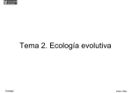Tema 2. Ecología evolutiva