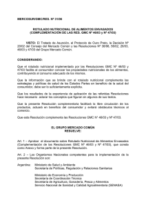 Rotulado Nutricional de Alimentos Envasados