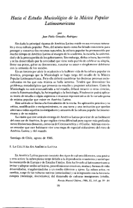 Hacia el Estudio Musicológico de la Música Popular Latinoamericana