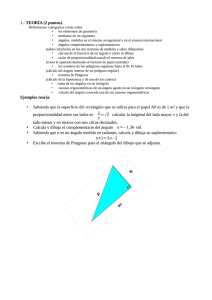 1.- TEORÍA (2 puntos). Ejemplos teoría: • Sabiendo que la superficie