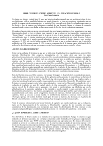 LIBRE COMERCIO Y MEDIO AMBIENTE