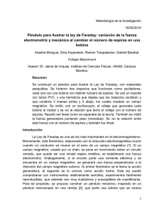 Péndulo para ilustrar la ley de Faraday