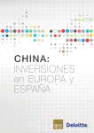 CHINA: INVERSIONES en EUROPA y ESPAÑA