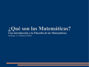 ¿Qué son las Matemáticas?