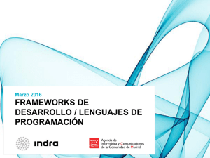 frameworks de desarrollo / lenguajes de programación