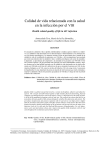 Calidad de vida relacionada con la salud en la infección por el VIH