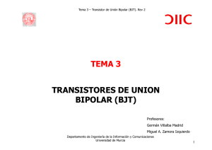 Tema 3. Transistores de Unión Bipolar BJT - OCW
