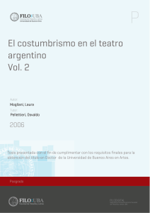 El costumbrismo en el teatro argentino Vol. 2