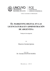 el marketing digital en las licenciaturas en administración de argentina