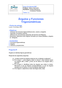 Ángulos y Funciones Trigonométricas - U
