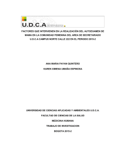 factores que intervienen en la realización del autoexamen de mama
