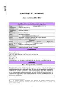 PLAN DOCENTE DE LA ASIGNATURA Curso académico 2016-2017