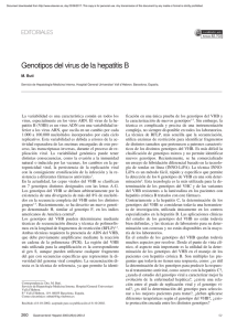 Genotipos del virus de la hepatitis B