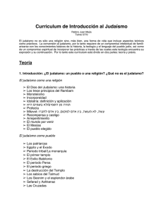 Curriculum de Introducción al Judaísmo