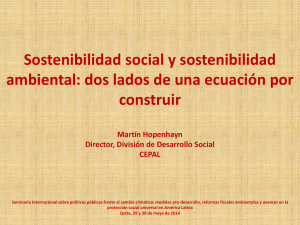 Sostenibilidad social y sostenibilidad ambiental: dos lados